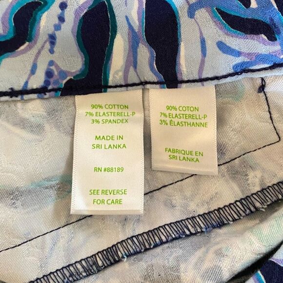 Lilly Pulitzer Floral Skinny Ankle Pants Women Size 10 - Picture 6 of 6